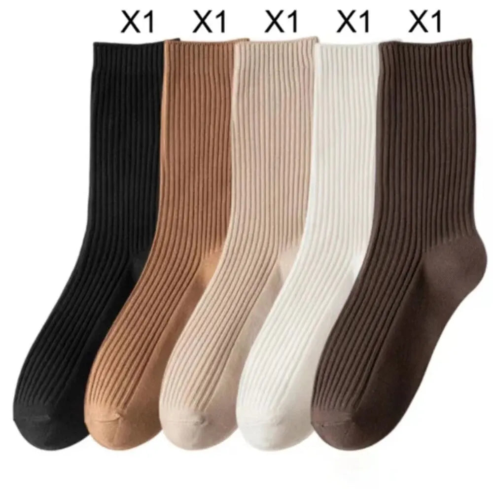 Solid Color Women Mid Length Socks