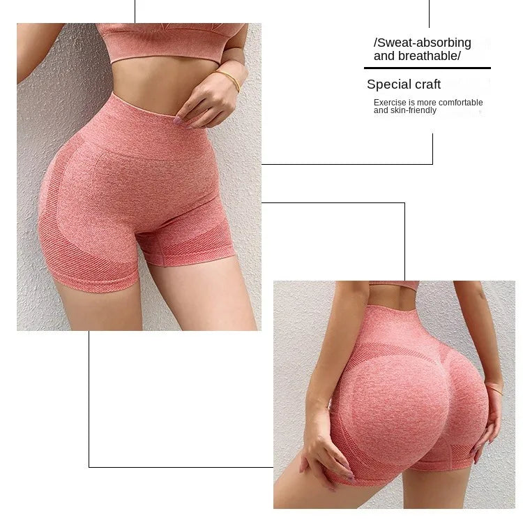 Sports Fitness Shorts, High Waist.