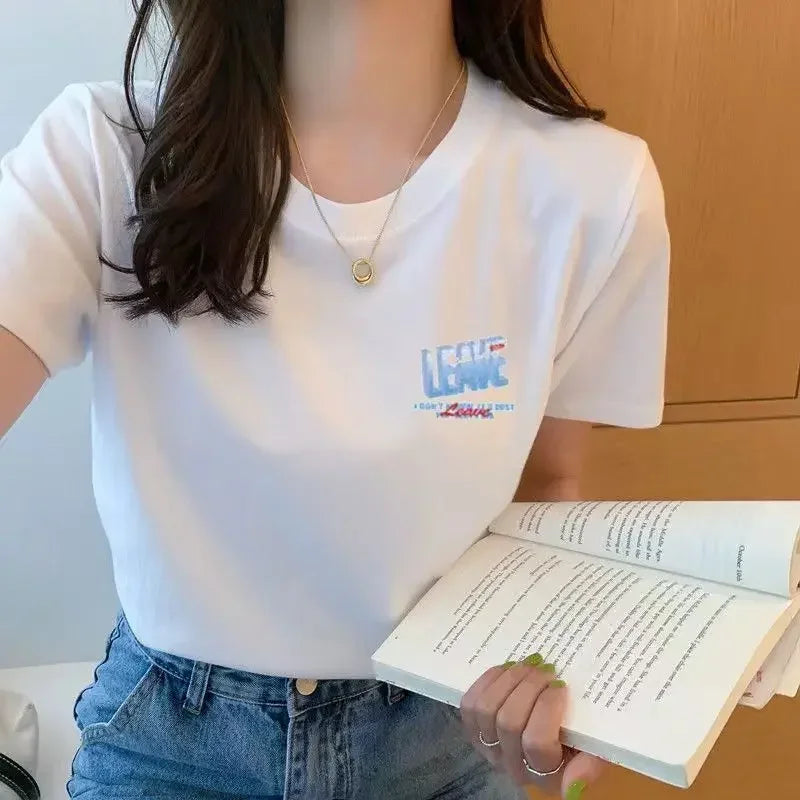 White T-shirt Short-sleeved
