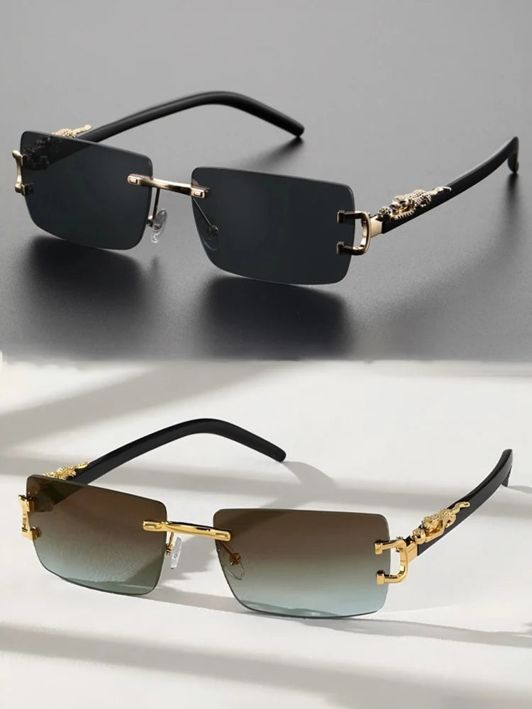 Trendy Frameless Rectangular Personalized Sunglasses