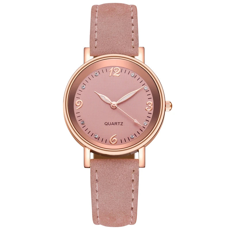 Casual Leather Band Analog Quartz Watches