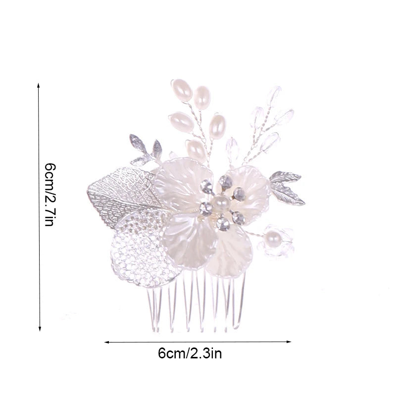 Bridal headdress gold leaf hair