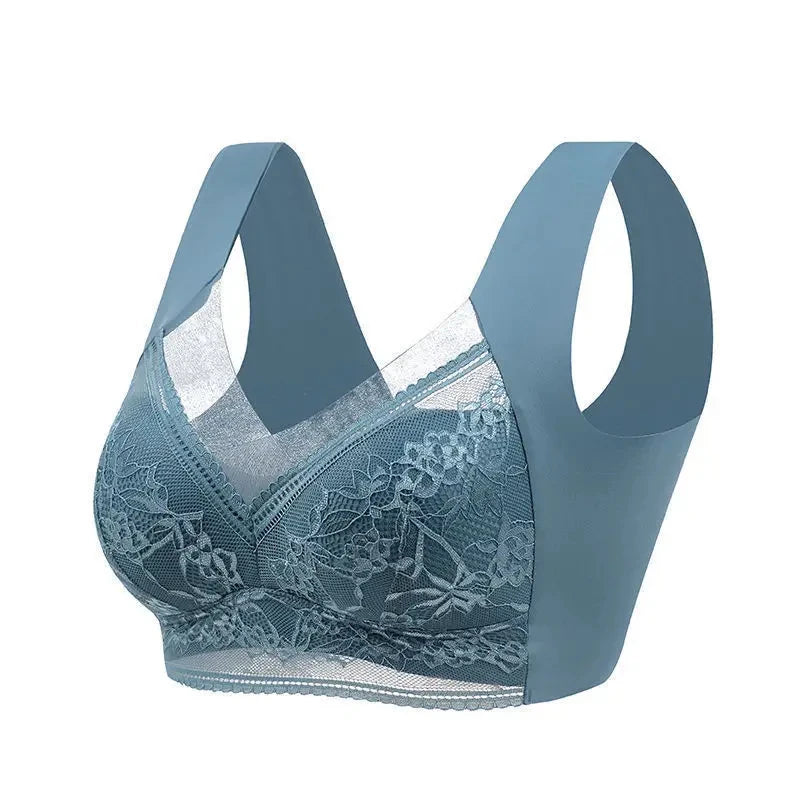 Women Large Bra Push Up Ice Silk Seamless