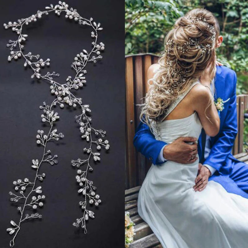 Crystal Pearl Bridal Tiaras Accessories