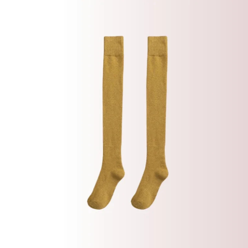 Classic Knit Leg Warmers Rib-Knit Knee-High Leg Warmer Socks
