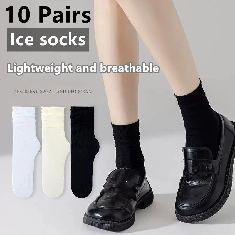 Thin Ice Silk Women's Long Tube Socks