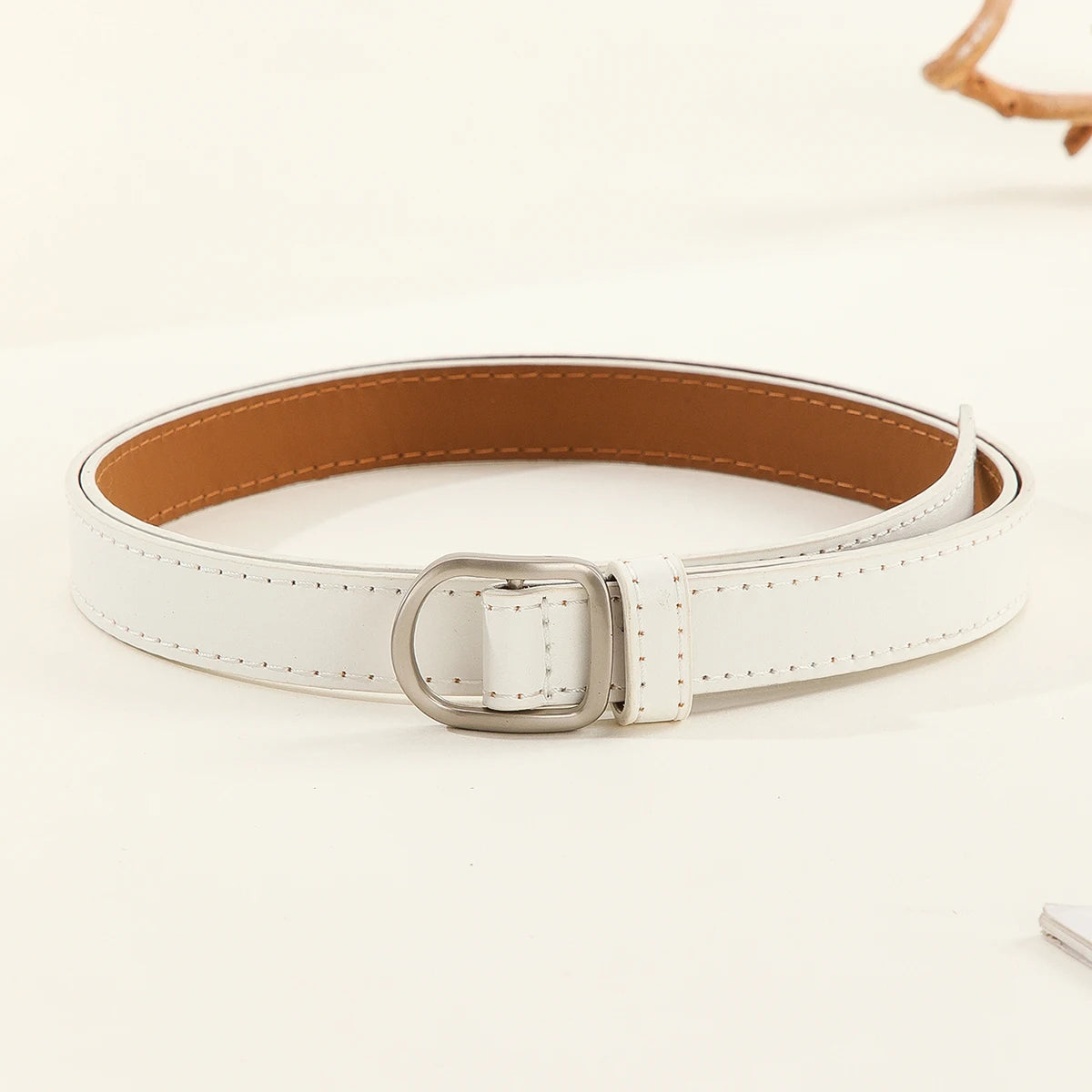 Lazy Belt Casual Simple Perforated Women'S Belt