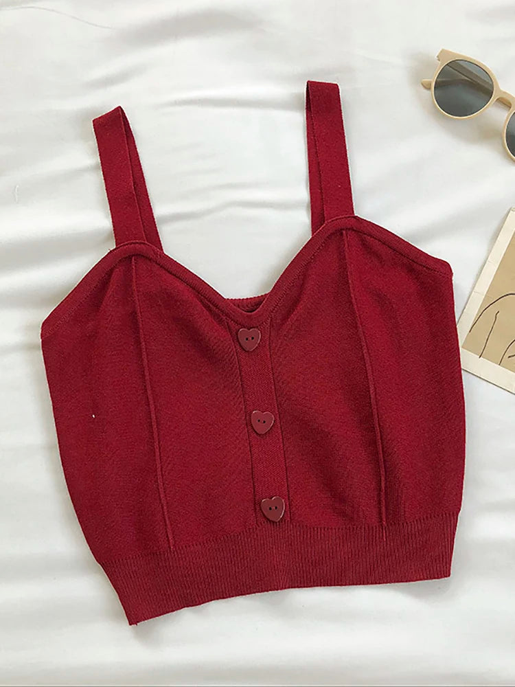 V-Neck Sleeveless Straps Tops