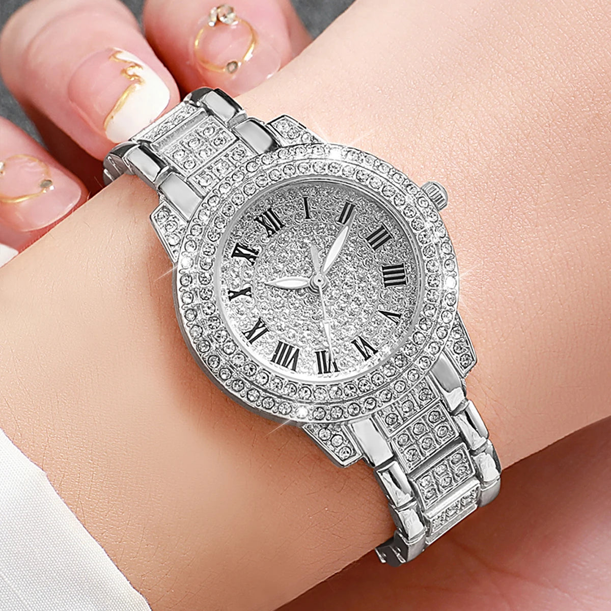 Rhinestone Womens Bracelet Watches