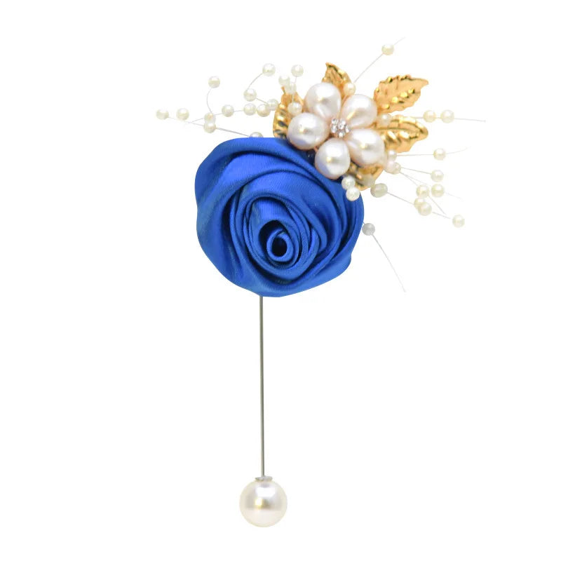 Wedding Boutonniere Satin Rose Bracelet