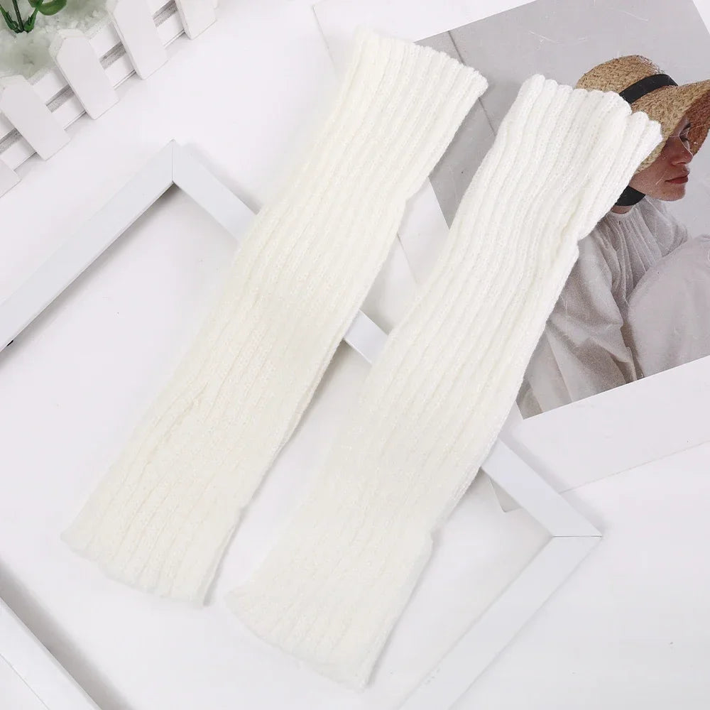 Knitted Arm Warmer Long Fingerless Gloves