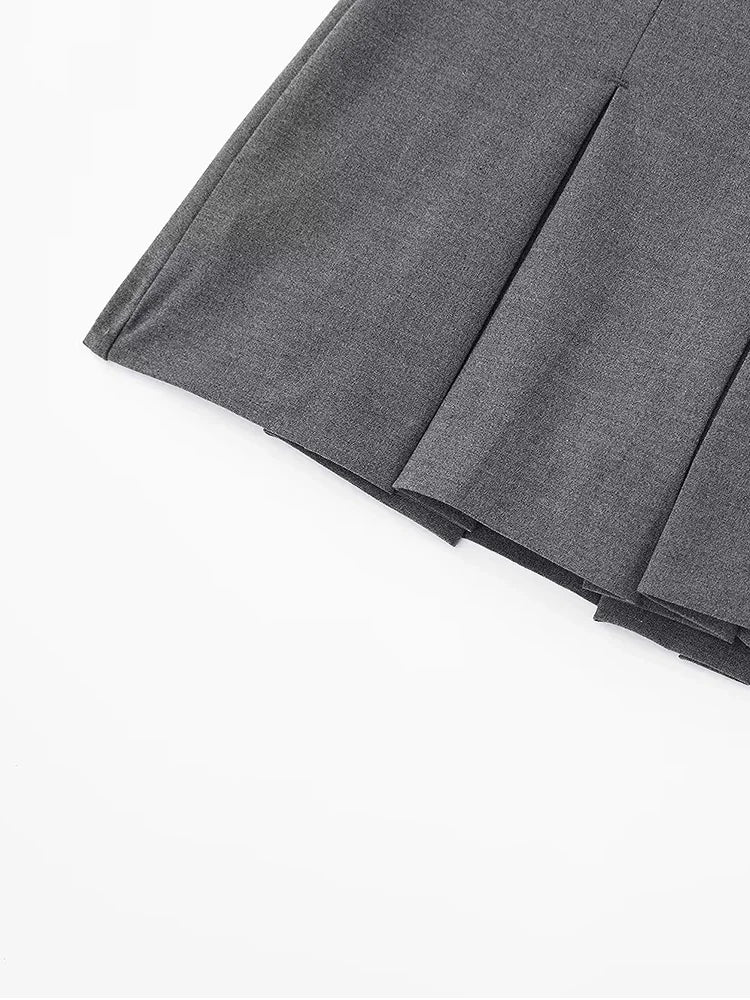 Side Zipper Skirts Shorts Vintage High Waist
