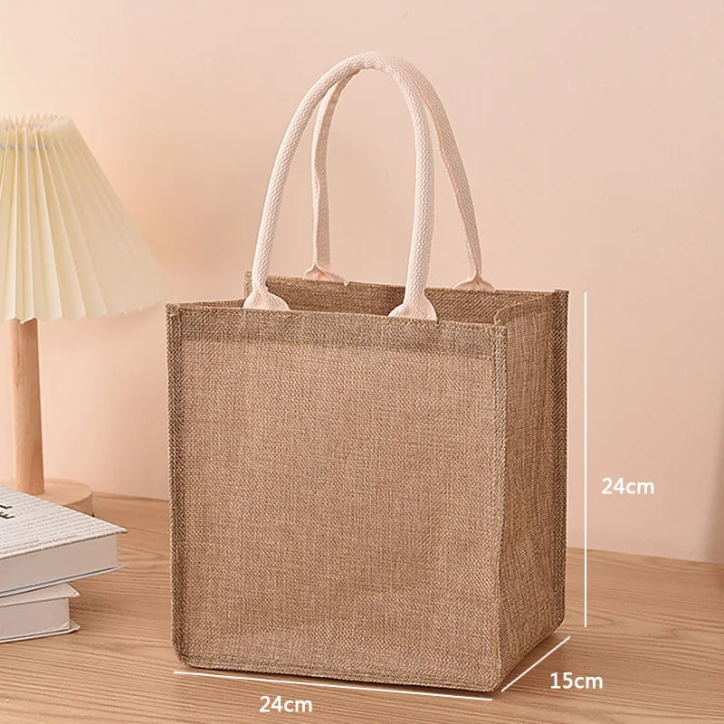 Linen bag Hand-painted cotton