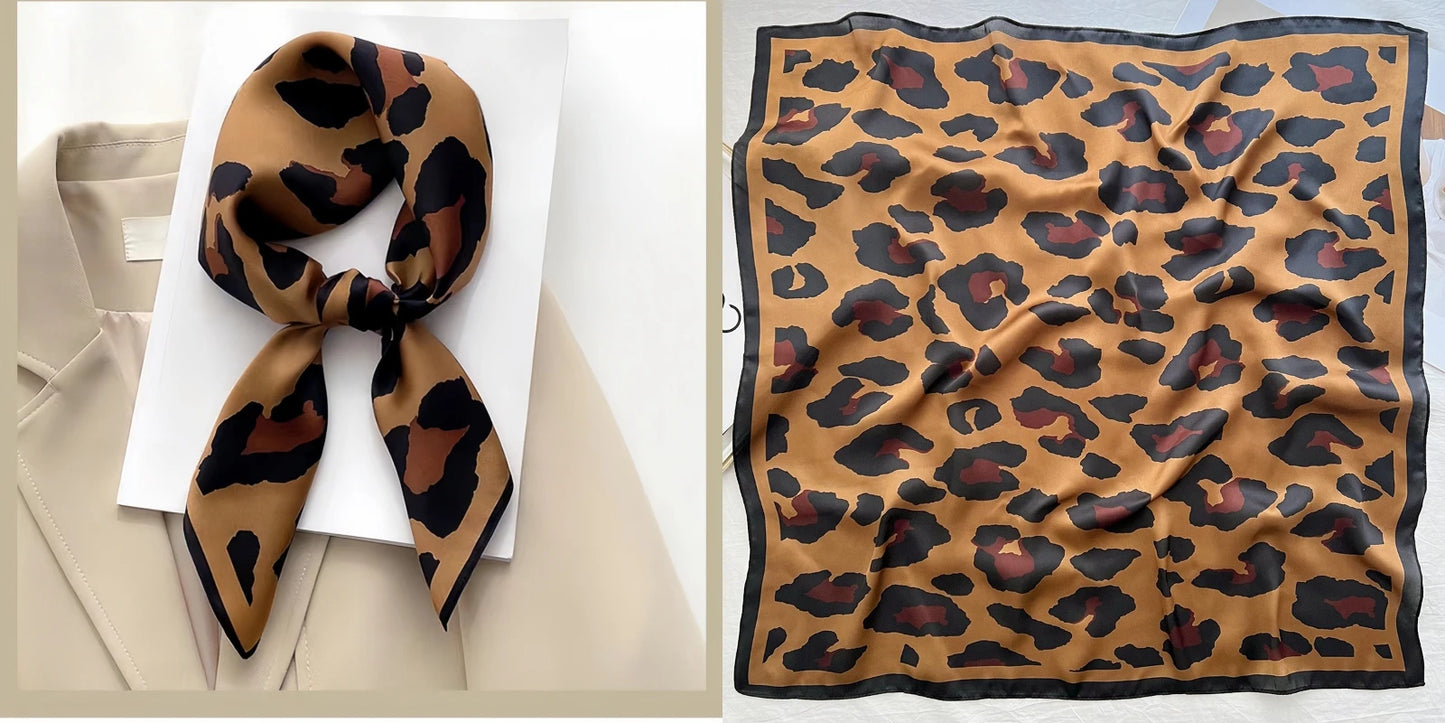 Floral Print Silk Square Scarf