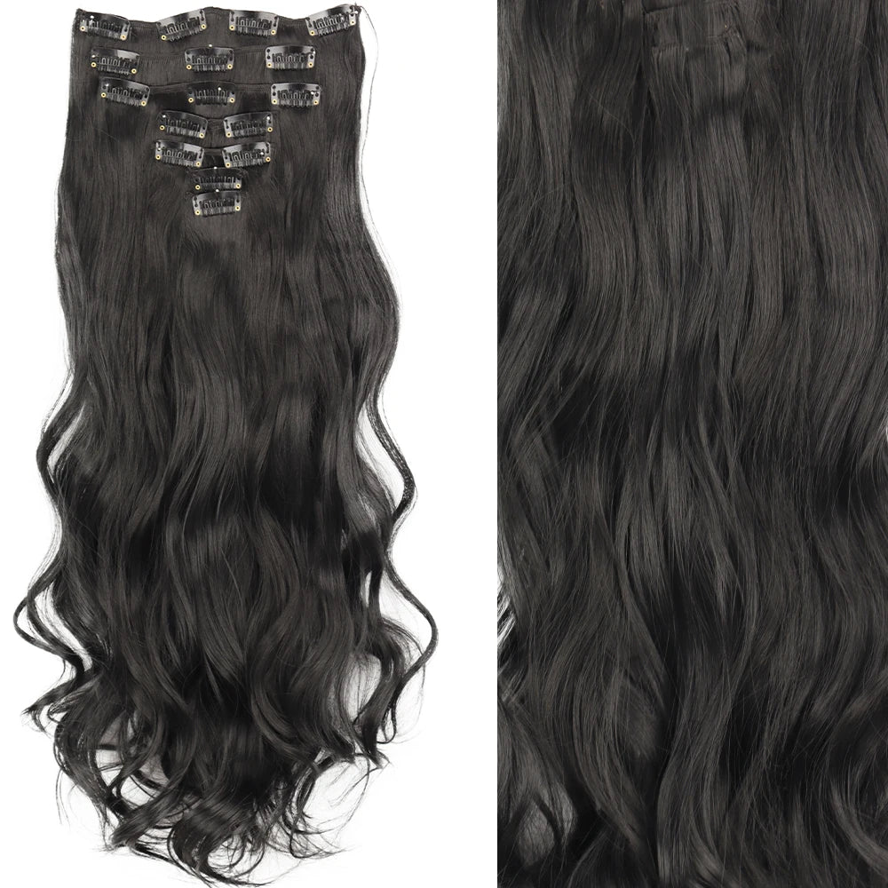 7Pcs/Set 16 Clips Hair Extension