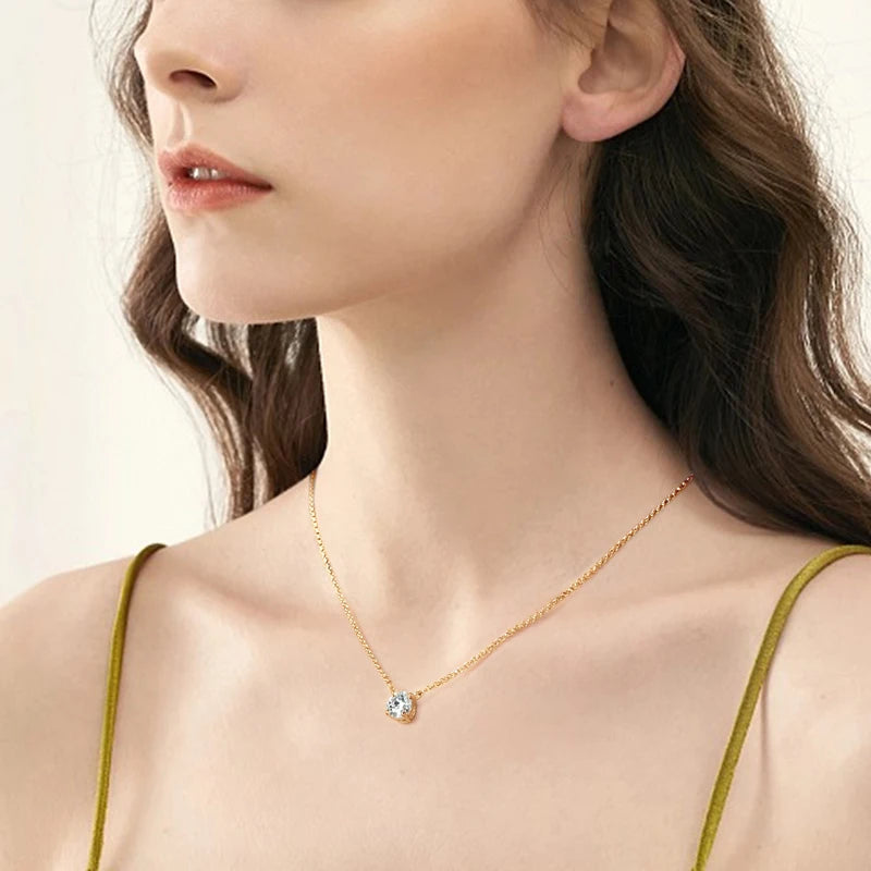 Original 3CT 1CT 2CT Moissanite Necklace