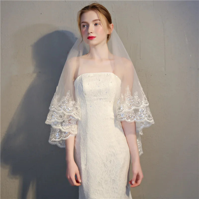 Women's Sequins Edge Bride Wedding Accessories