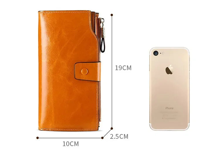 Long Wallet for women Genuine leather
