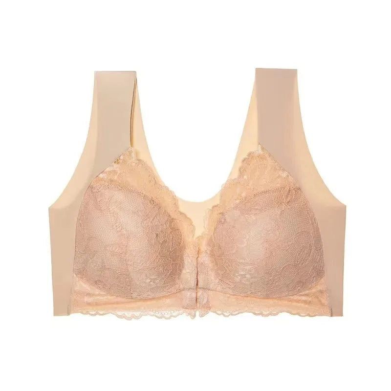 Contrast Lace Wireless Bra
