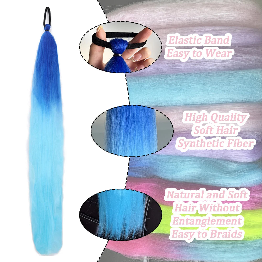 Synthetic Colorful Ponytail Extension