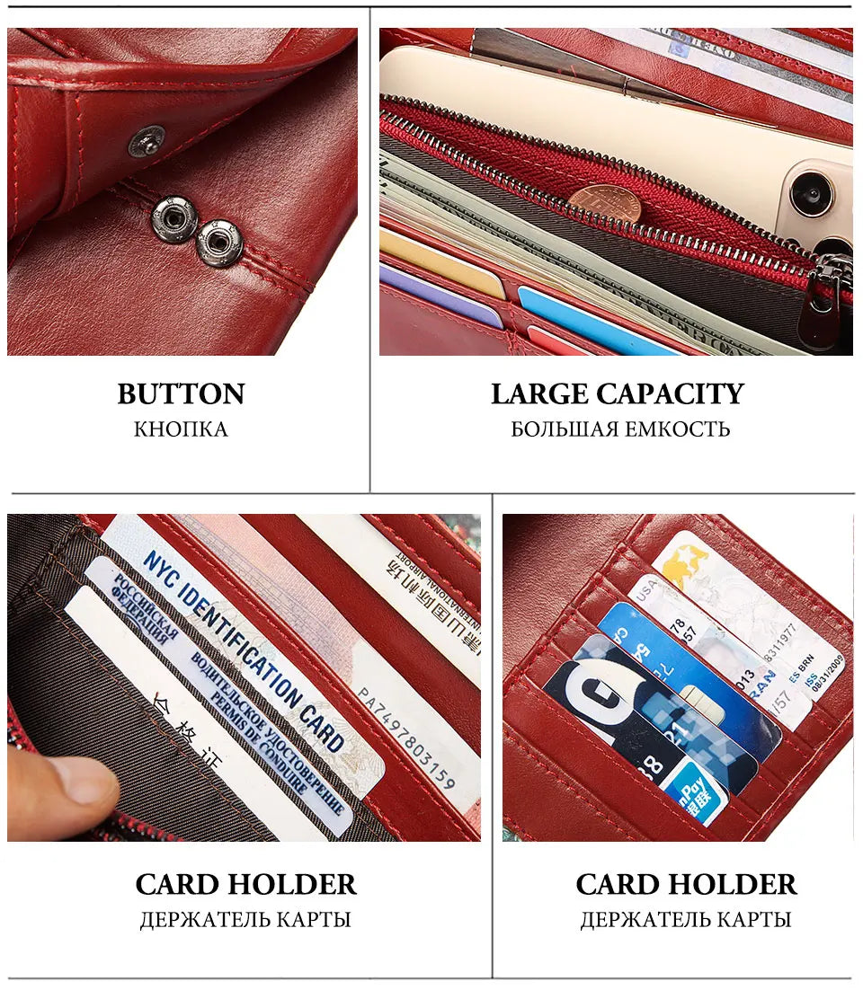 Women's Clutch Bag Genuine Leather Wallets