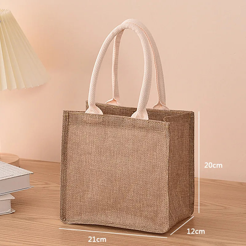 Linen bag Hand-painted cotton