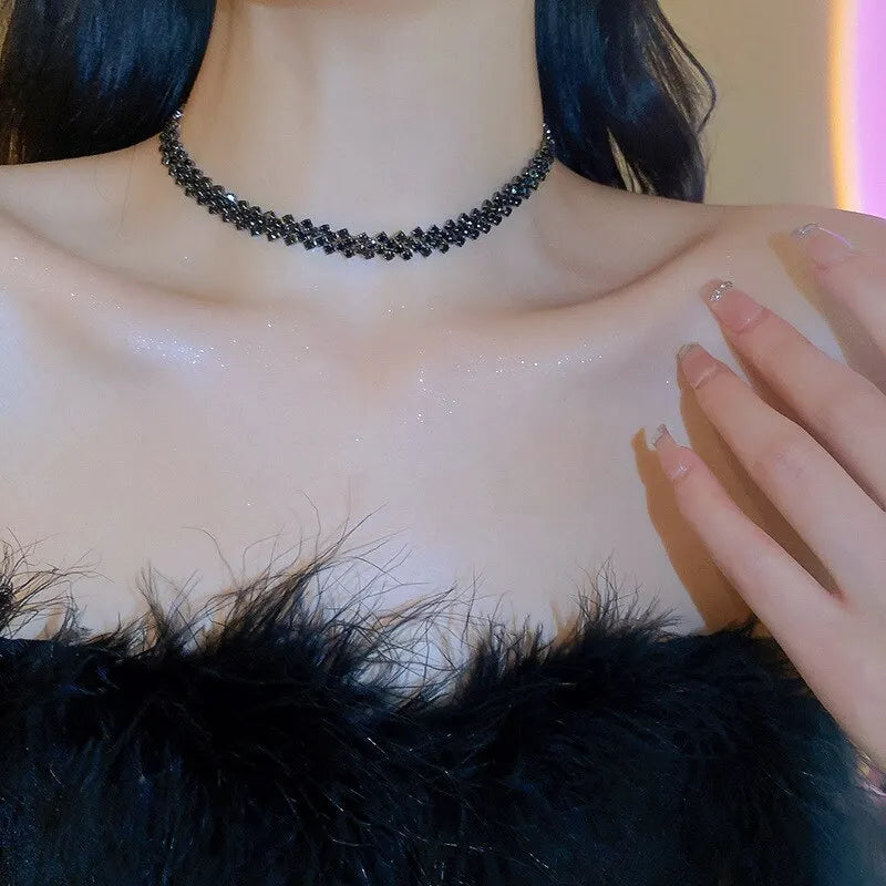 Full Rhinestone Choker Necklace