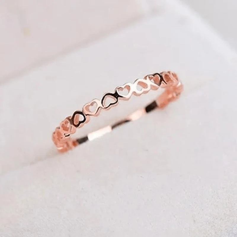 Hollow Hearts Finger Ring