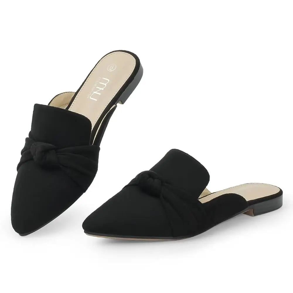 Suede Leather Slip-On Mules shoes
