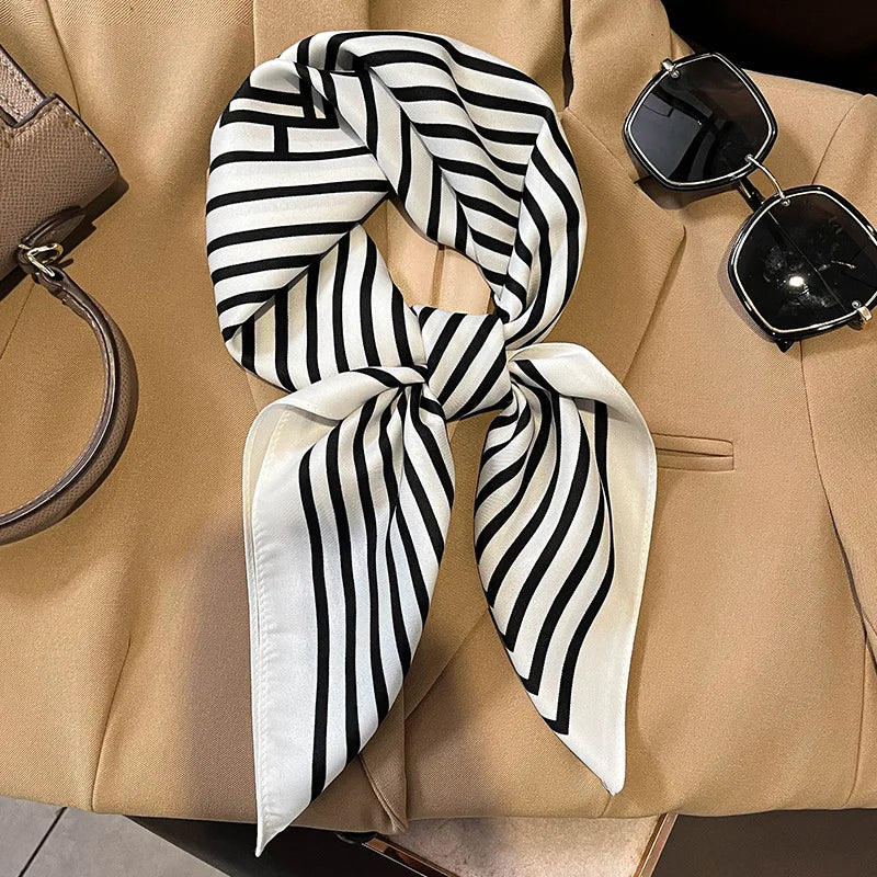 Silk Square Plaid Scarf