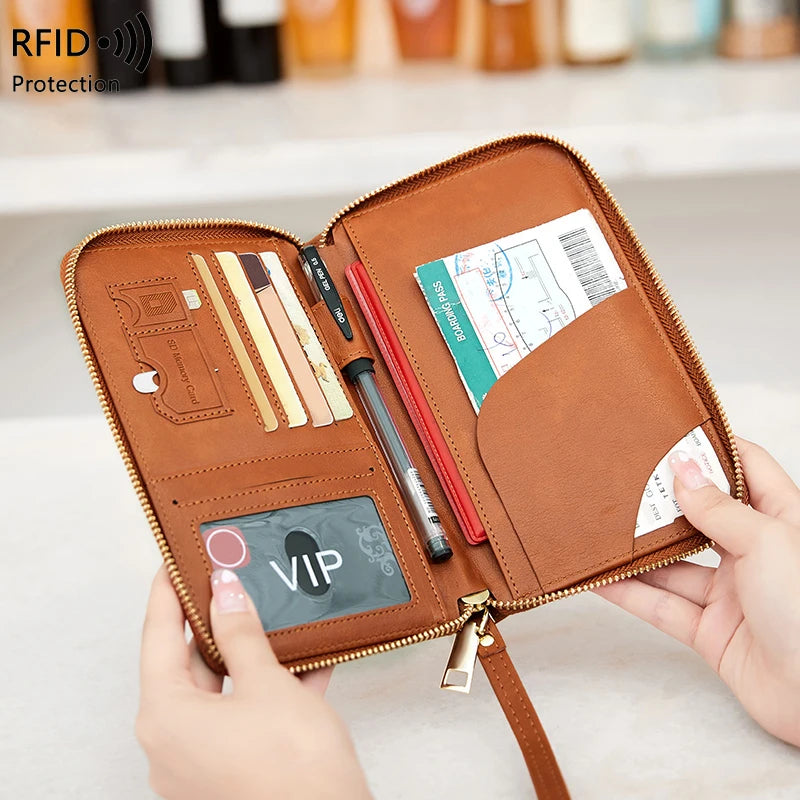 Blocking Passport Holder, Travel Wallet, Ticket, Credit Card Bag