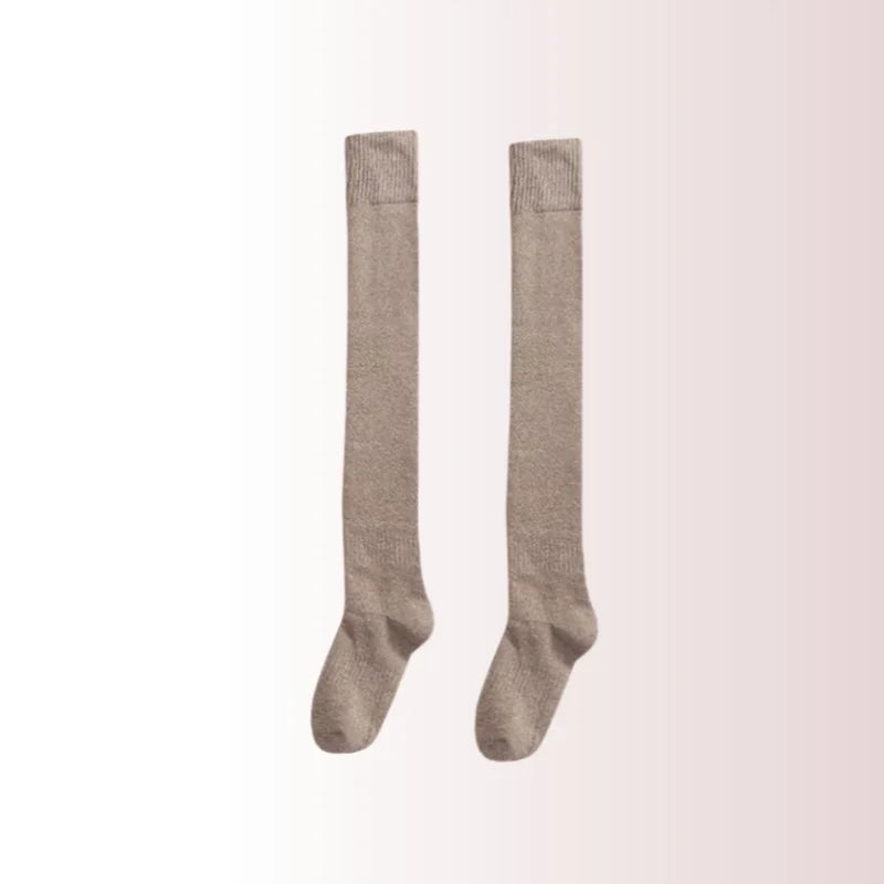 Classic Knit Leg Warmers Rib-Knit Knee-High Leg Warmer Socks