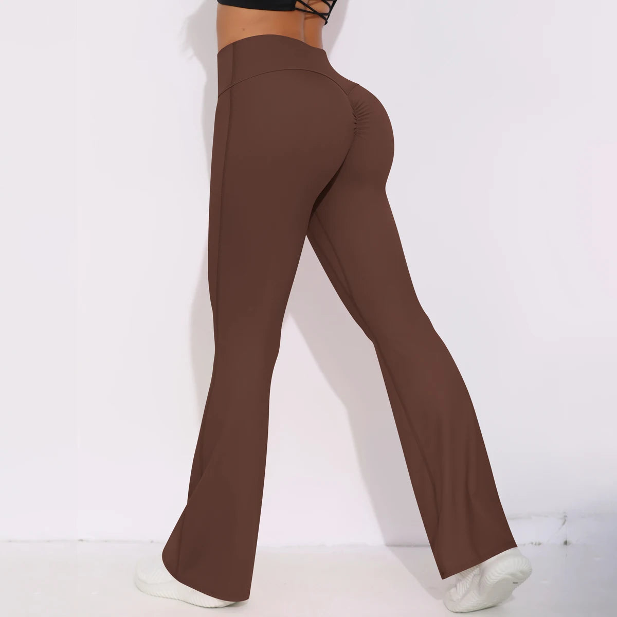 Women Yoga Bell-bottoms Tight Scrunch Butt Lifting Leggings