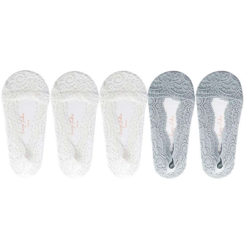 Low Cut Boat Lace Silicone Non-Slip Socks