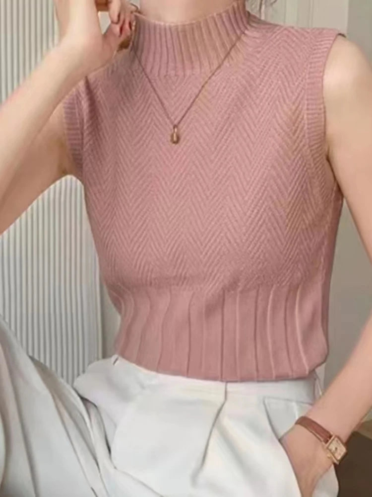 Casual Knitted Tank Tops