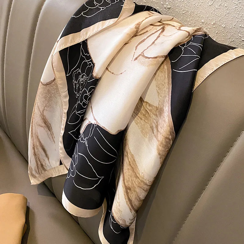 Luxury Design Print Silk Square Scarf