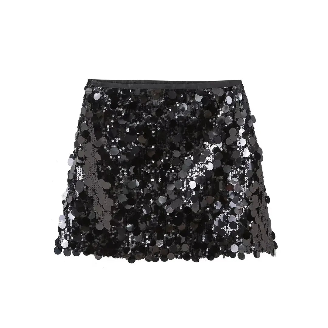 Mini Skirt Vintage High Waist