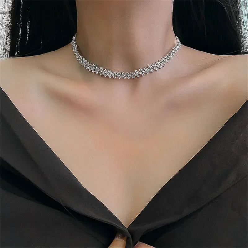 Full Rhinestone Choker Necklaces