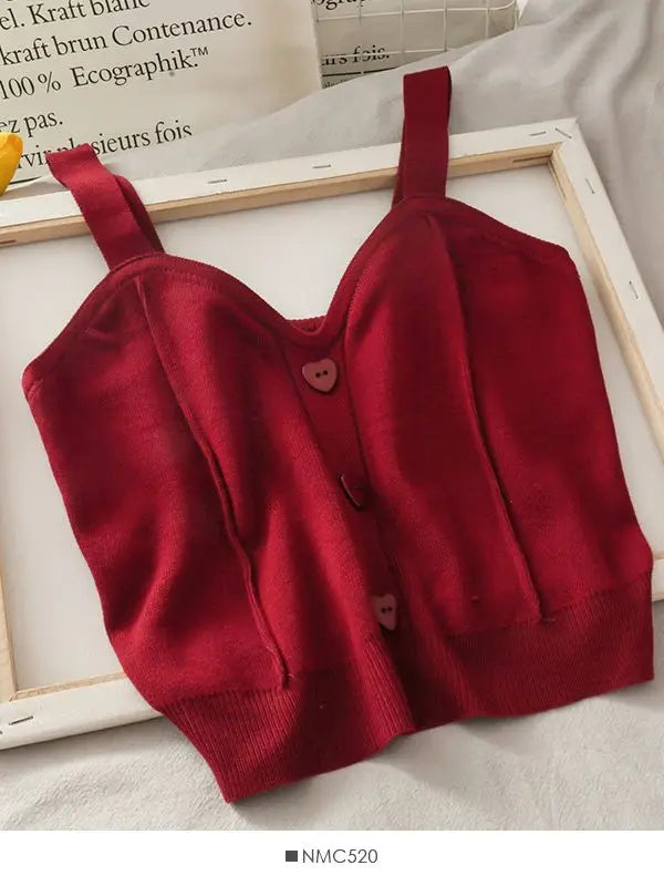 V-Neck Sleeveless Straps Tops