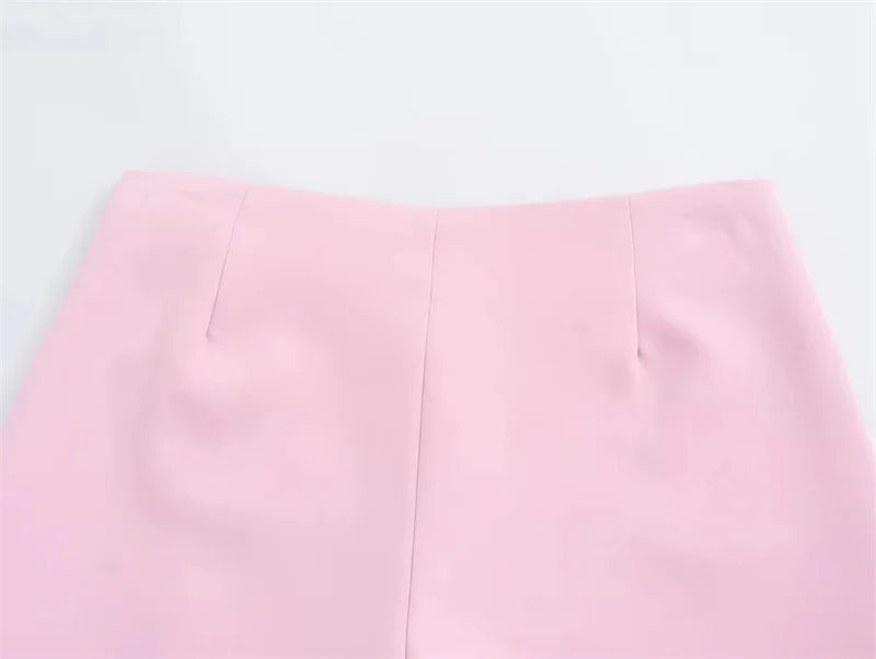 Summer Slit Short Skirt High Waist