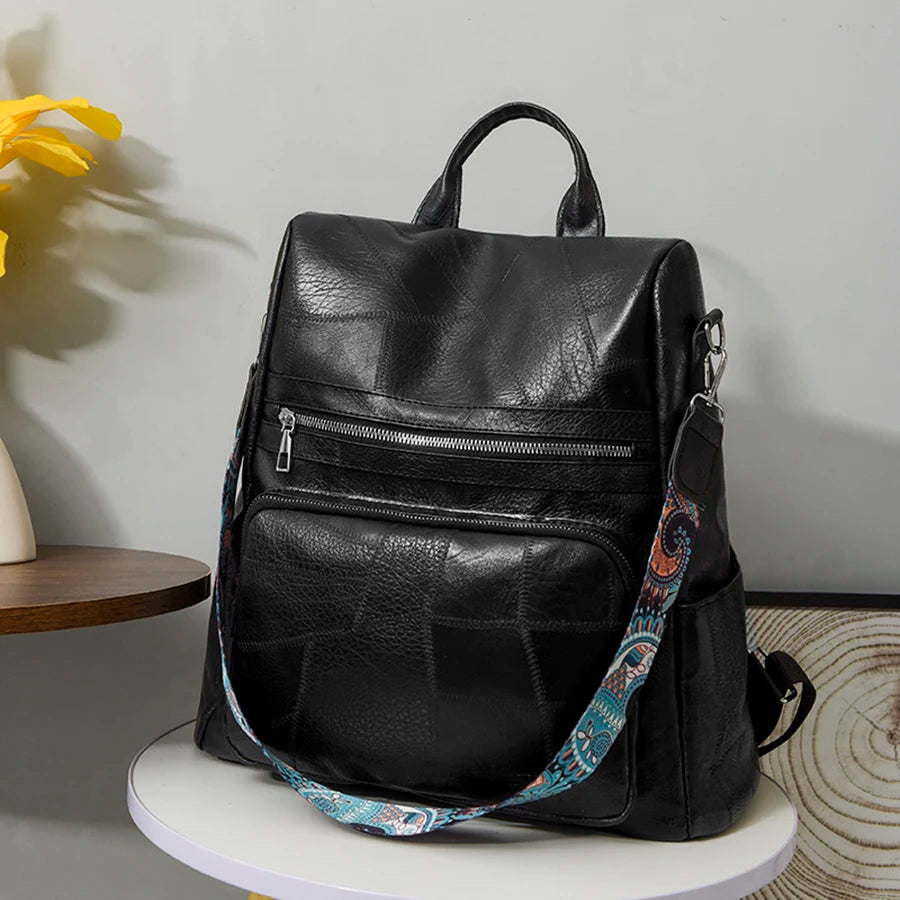 3-in-1 Women Backpacks Vintage Female Shoulder Bags