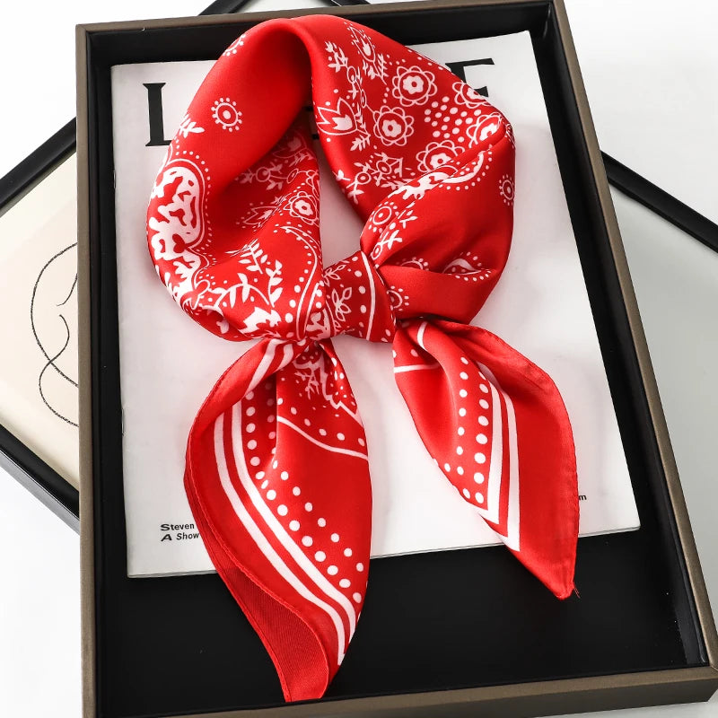 Silk Square Plaid Scarf