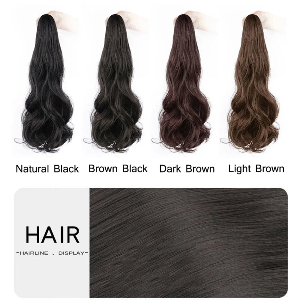 Long Straight Claw Clip On Ponytail Hair Extensions