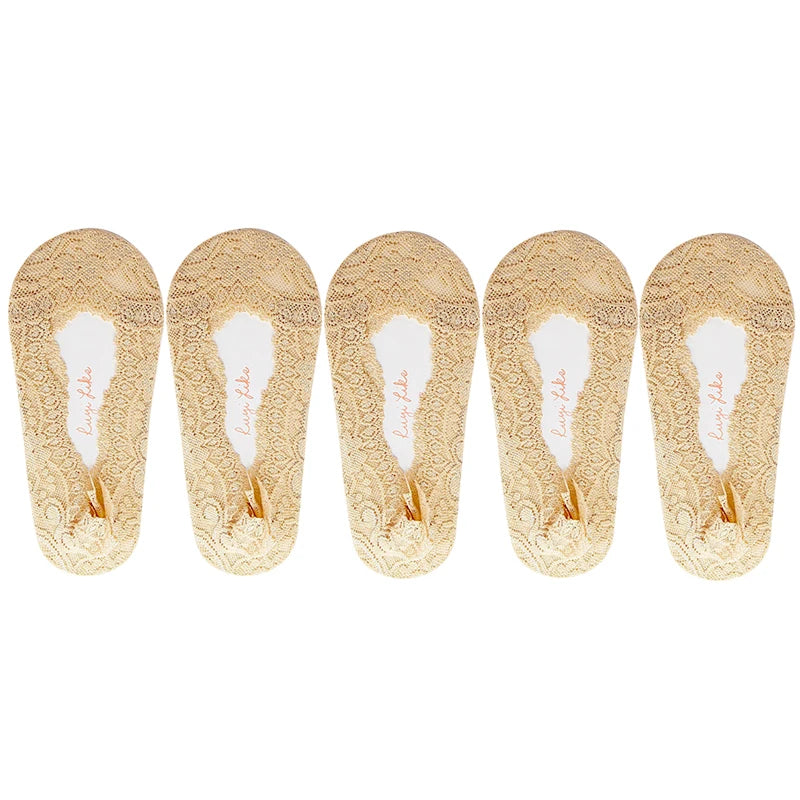 Low Cut Boat Lace Silicone Non-Slip Socks