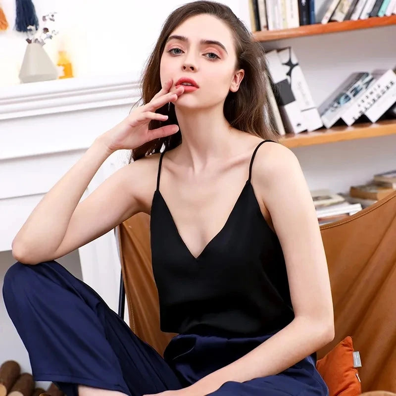 Strap Top Women Halter V Neck Basic Tank Tops