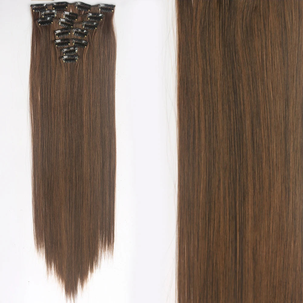 7Pcs/Set 16 Clips Hair Extension
