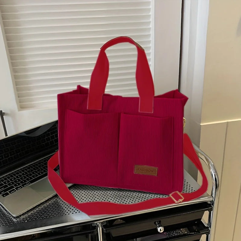 Women's Corduroy Tote Bag