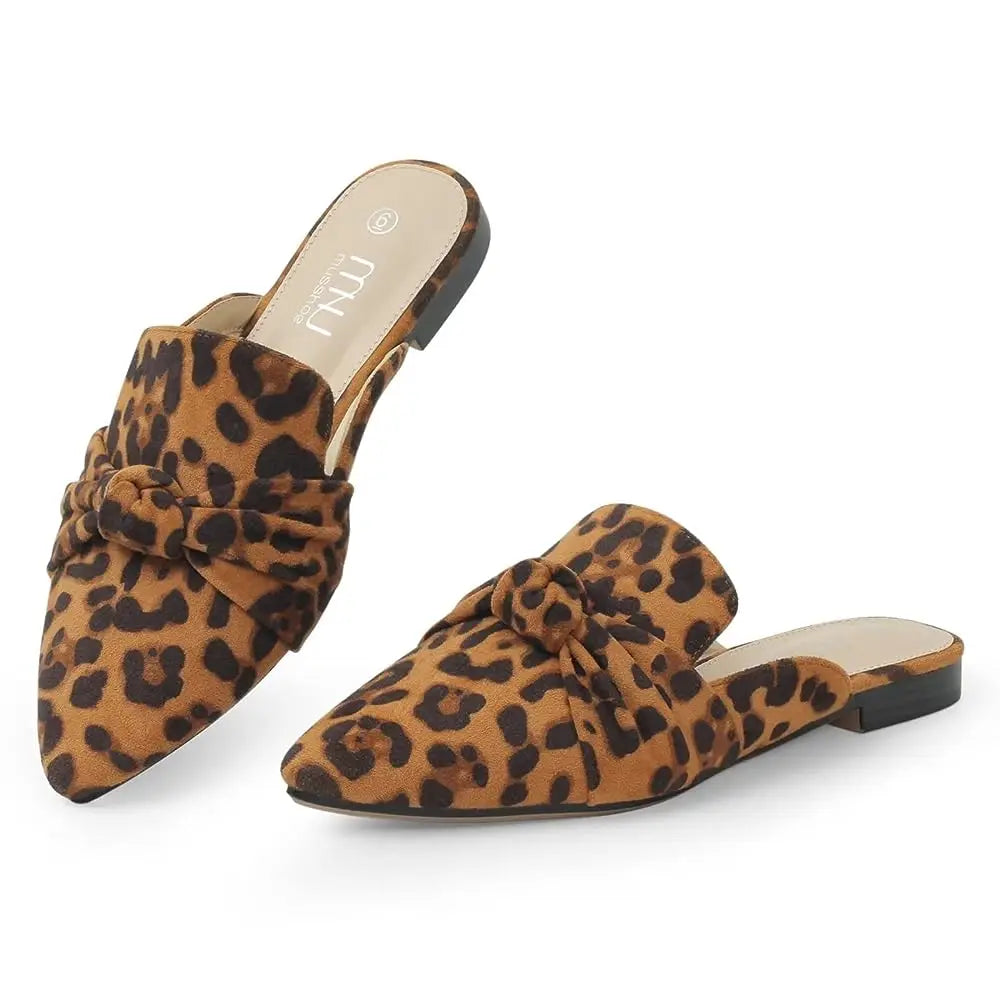 Suede Leather Slip-On Mules shoes