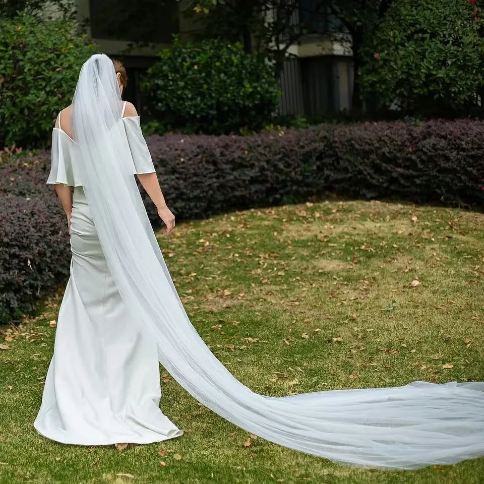 Elegant Bridal Veil with Comb 3 Meter Wedding Accessories