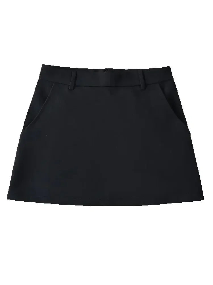 Mini Skirt Vintage High Waist